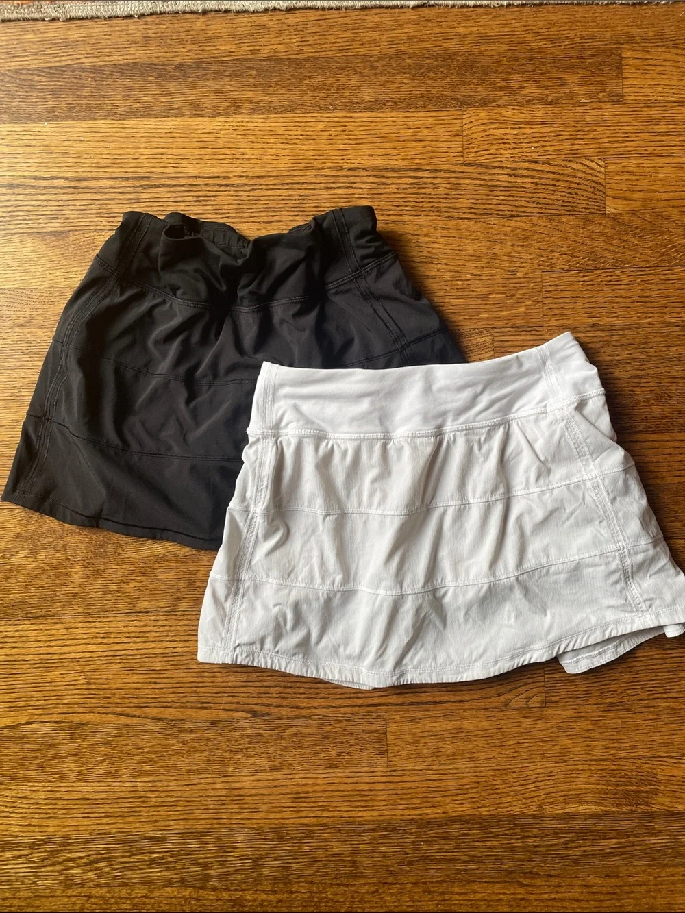 lululemon athletica Bundle of Women’s Pace Rival Skort Duo Tall — Black & White - Picture 1 of 13